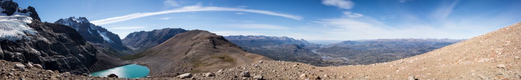 Panorama du deuxième col du trek